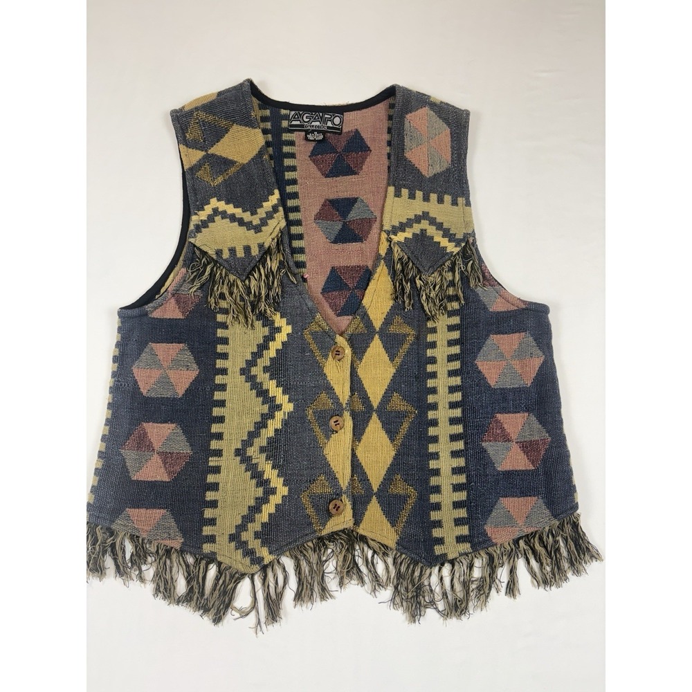 VTG Agapo Collection Women's Medium Tribal Print 100% Cotton Hippie